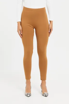 Women Beige Legging